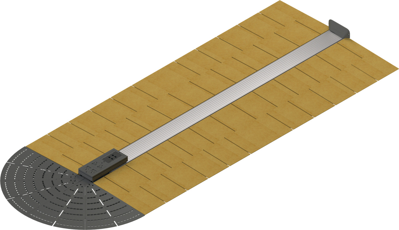 Legrand® XPU6K Express Express Under-Carpet Kit, 36.125 in L 9 in W 7.75 in H, Aluminum/MDF/Plastic/Steel