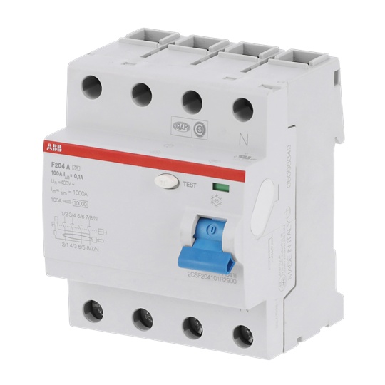 ABB F204A-100/0.1 Residual Current Circuit Breakers
