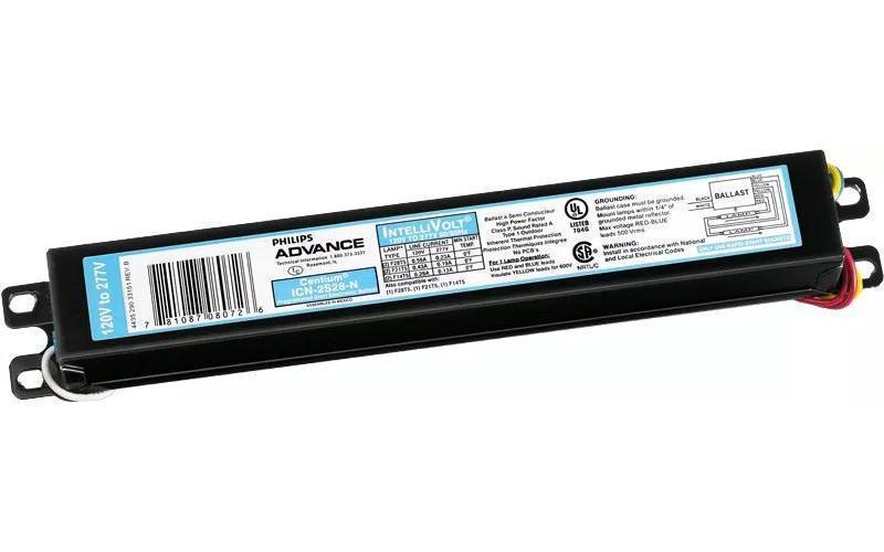Advance ICN2S24N35M Electronic Fluorescent Ballast, 24 W Lamp, 120 to 277 VAC, Programmed, 1 Ballast Factor