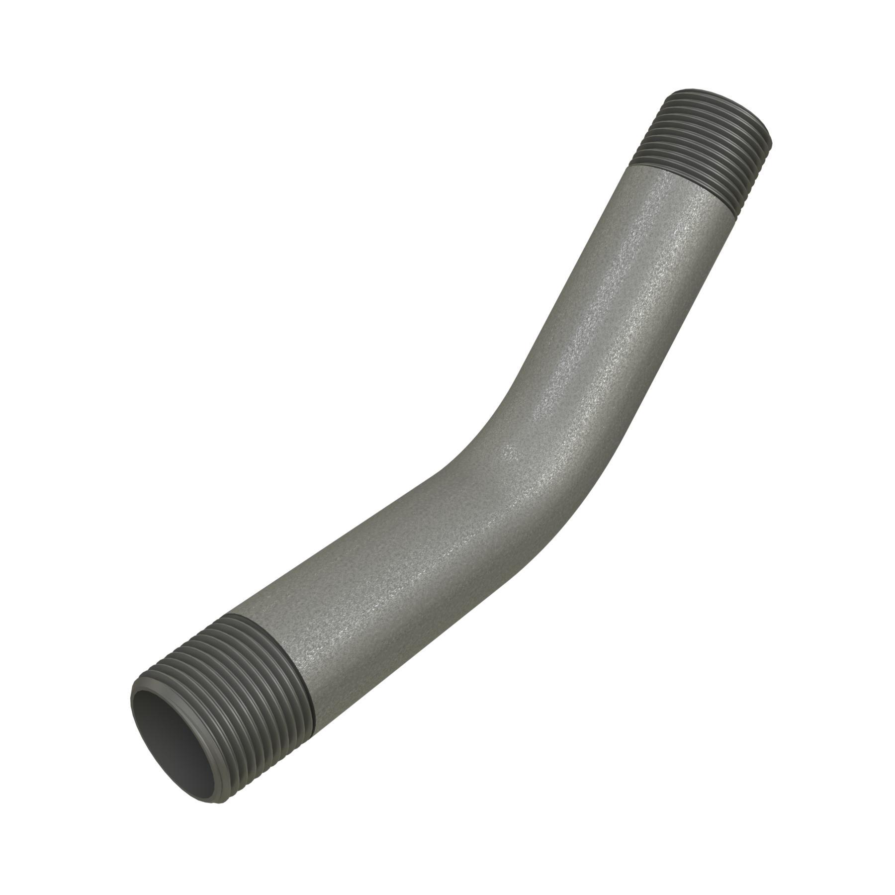 Allied Tube & Conduit 876803 Rigid Conduit Elbow, 5 in Trade, 30 deg, Steel, Galvanized