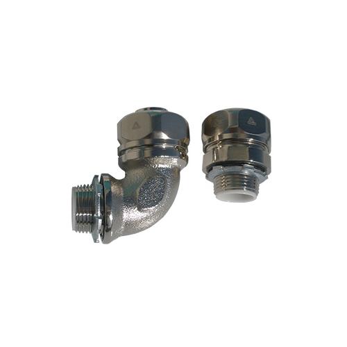 Anaconda Sealtite® 7640202it Straight Conduit Fitting, 3/4 in Trade, 3/4 in NPT Cable Openings, Brass, Nickel Plated