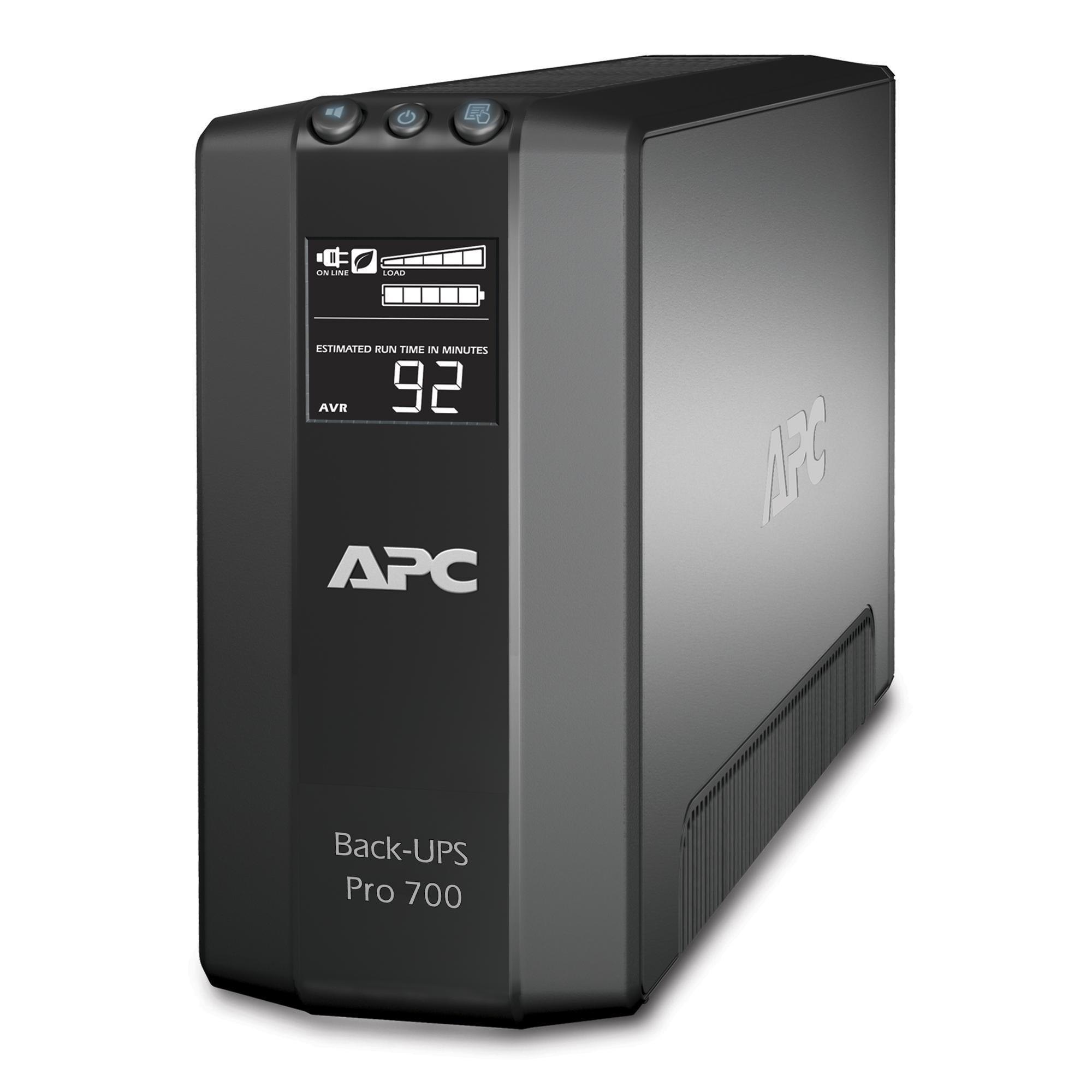 APC® BR700G Power-Saving Back-UPS, 120 V AC Input, 120 V AC Output, 420 W Power Rating, 13.2 hr Backup, 6 Outlets