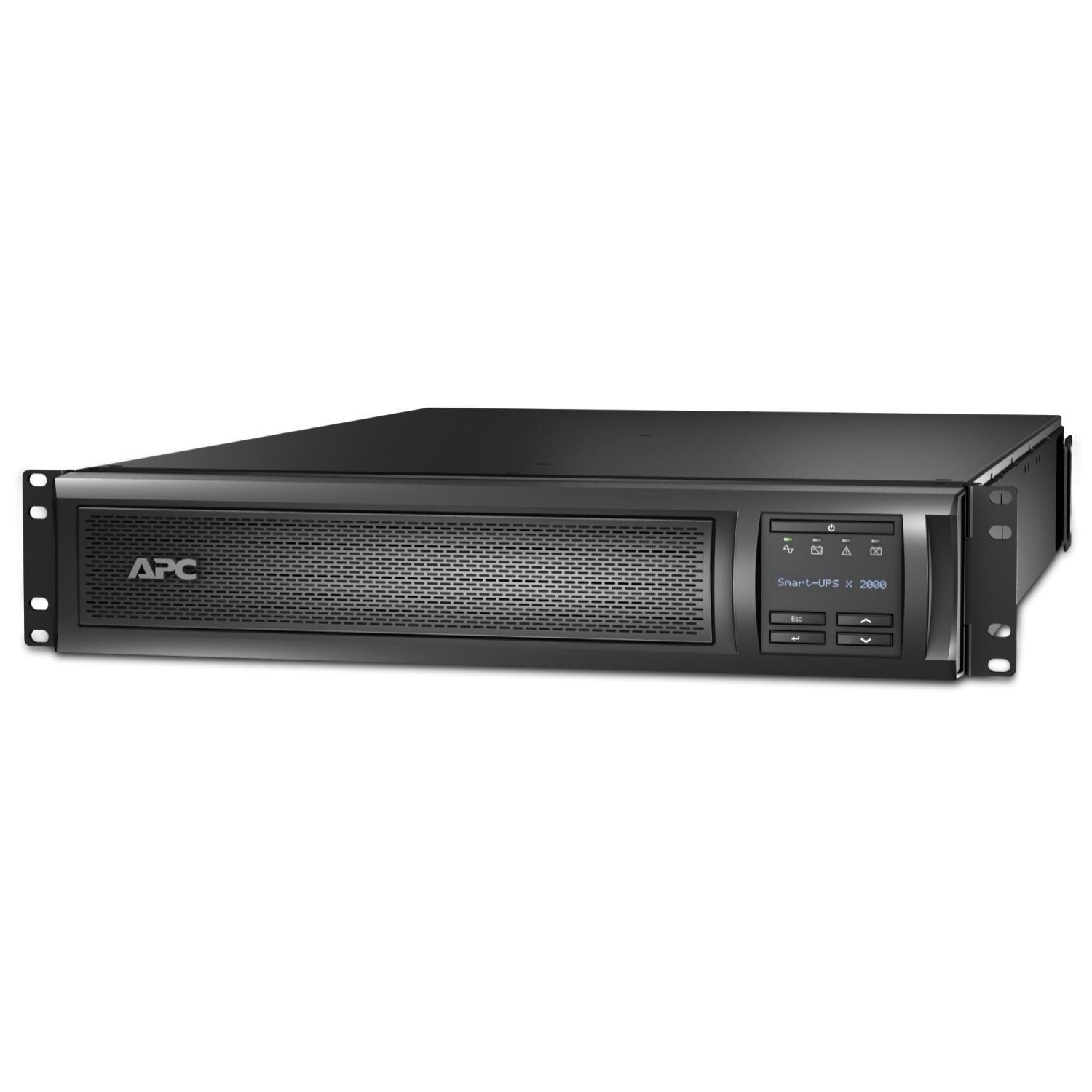 APC® Smart-UPS™ SMX2000RMLV2U Smart-UPS, 120 V AC Input, 120 V AC Output, 1.8 kW/1.92 kVA Power Rating, 11 min Full Load, 28 min Half Load Backup, 7 Outlets