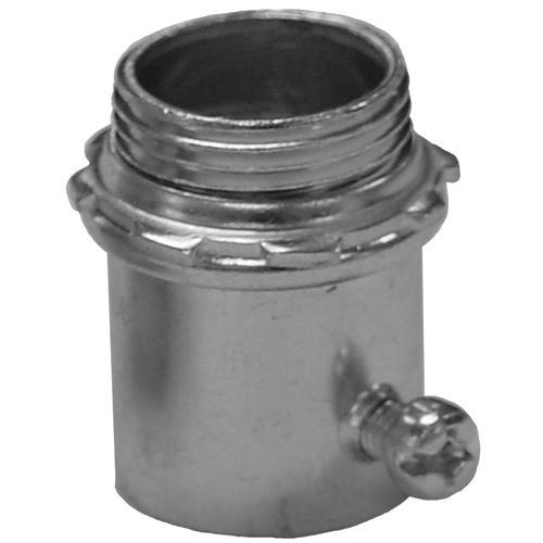 Appleton® ETP™ 4100ST 4000S Insulated Straight Set Screw Connector, 1 in Trade, For Use With EMT Conduit, Steel, Zinc Electroplated