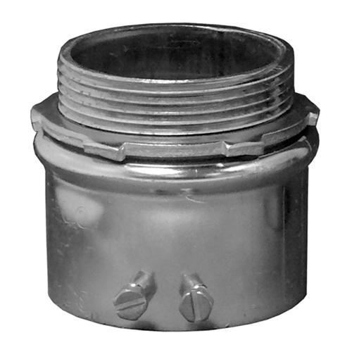 Appleton® ETP™ 4200ST 4000S Insulated Straight Set Screw Connector, 2 in Trade, For Use With EMT Conduit, Steel, Zinc Electroplated