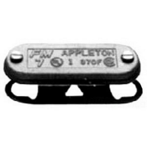 Appleton® UNILETS™ APP170IG Clip Form-IN-Place Conduit Body Cover With Integral Gasket, 1/2 in Hub, For Use With FM7™ Unilet® Conduit Outlet Body, Stamped Steel, Zinc Electroplated