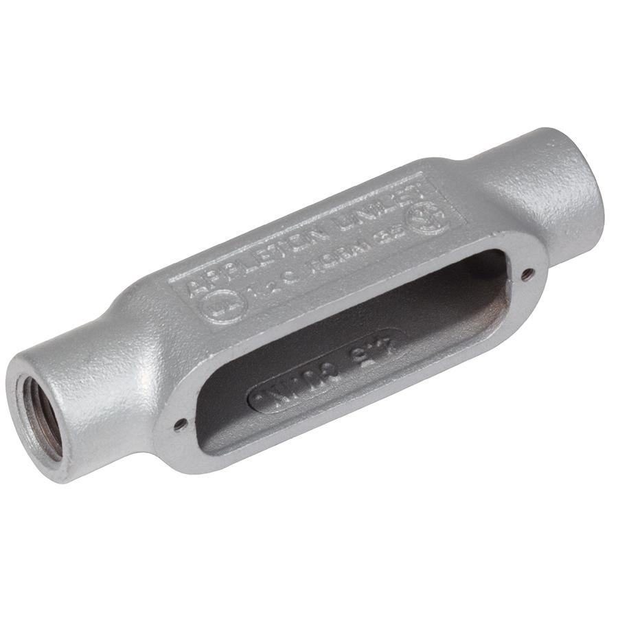 Appleton® UNILETS™ C100-M Type-C Conduit Outlet Body, 1 in Hub, Form 35 Form, 12.5 cu-in Capacity, Malleable Iron, Triple Coated