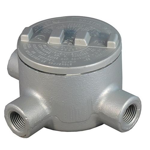 Appleton® UNILETS® GRT150 T-Style Dust-Ignitionproof Explosionproof Conduit Outlet Box With Cover, 1-1/2 in, 4.88 in Cover Opening, 72 cu-in, Triple Coated