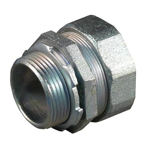 Appleton® ST-350 Liquid Tight Oiltight Raintight Conduit Connector With Plain Throat, 3-1/2 in Trade, Straight, Malleable Iron, Triple Coated
