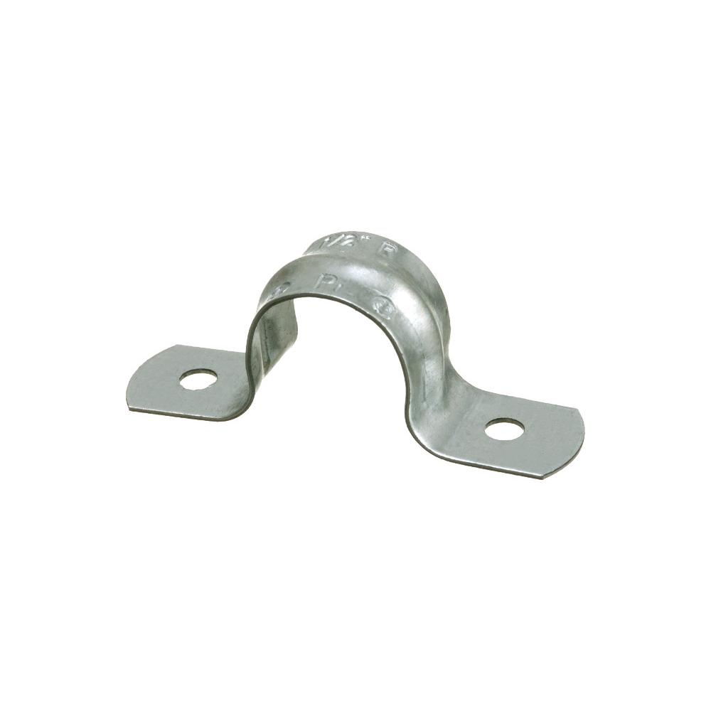 Arlington 358 2-Hole Click-On Conduit Strap, 3-1/2 in Conduit, Steel