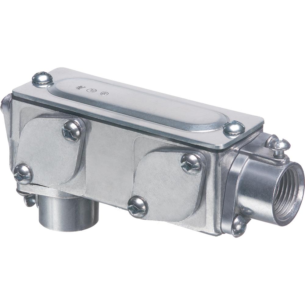 Arlington AnyBODY™ 938 5-in-1 Conduit Body With Cover, Gasket, LB Body, 3-1/2 in Hub, 334 cu-in Capacity, Copper Free Die Cast Aluminum