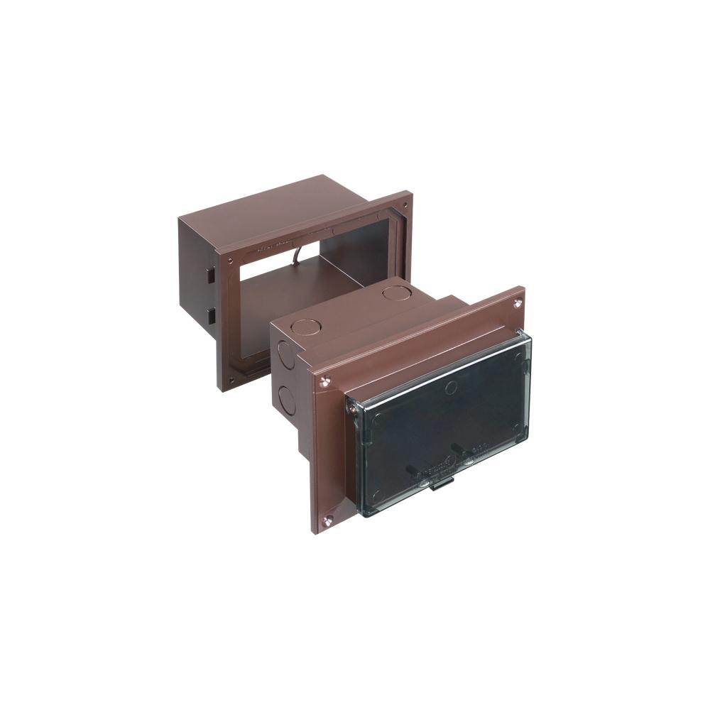 Arlington InBox™ DVB1BRC DB Series Low Profile Electrical Box Kit, Plastic, 22 cu-in Capacity, 1 Gangs, 7.186 in L x 4.934 in W x 5.283 in H