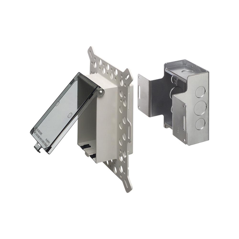 Arlington InBox™ DSBVM1C DB Series Low Profile Electrical Box, Plastic, 25 cu-in Capacity, 1 Gangs, 9.058 in L x 7.012 in W x 5.129 in H