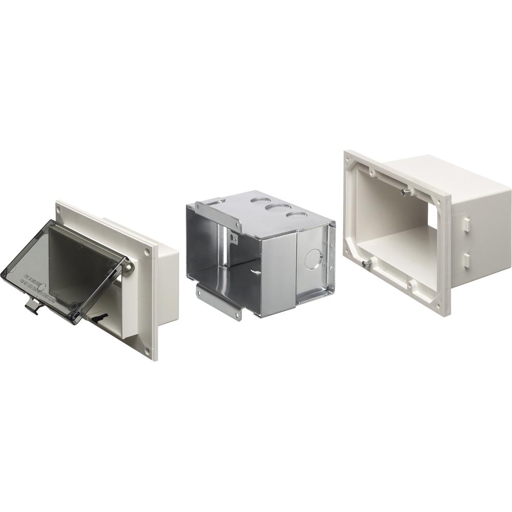 Arlington InBox™ DSHB1C DB Series Low Profile Electrical Box, Plastic, 25 cu-in Capacity, 1 Gangs, 4.937 in L x 7.196 in W x 5.283 in H