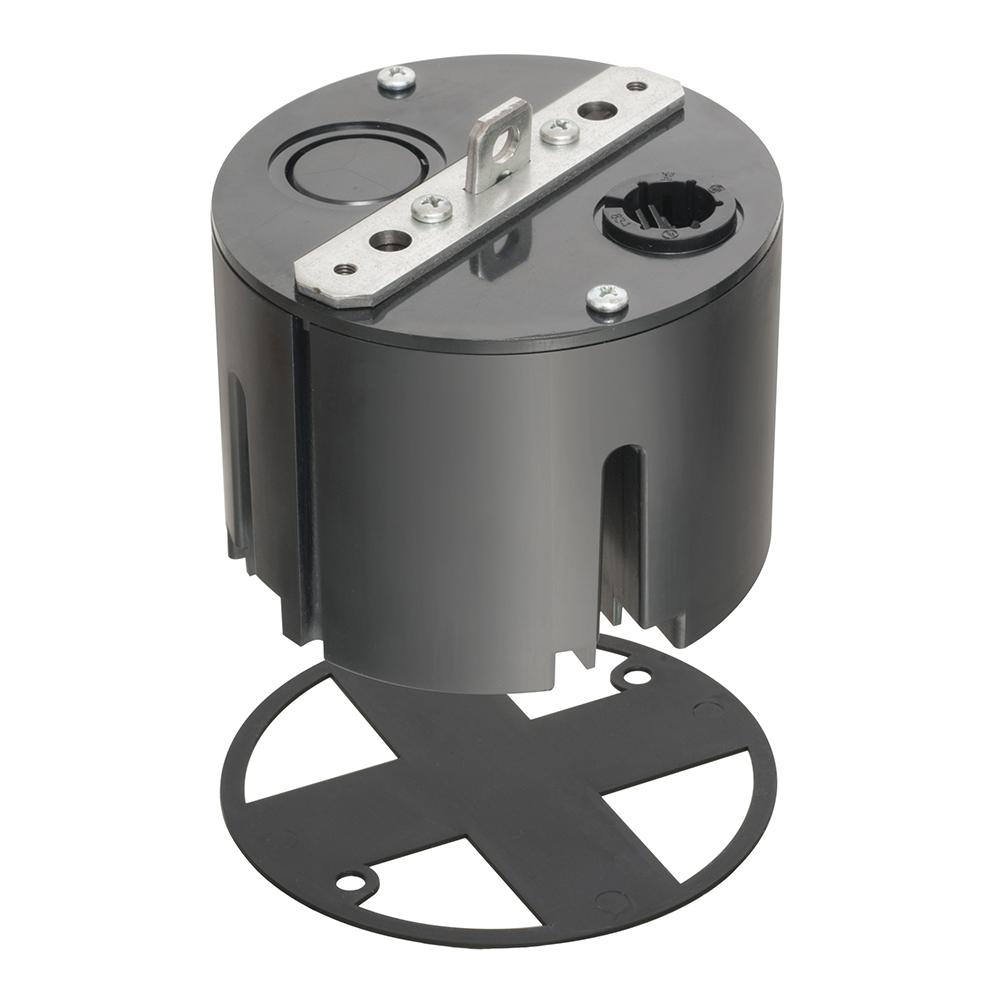 Arlington T-Box™ FB428SC T-Box With Metal Hanger, Plastic, 28 cu-in Capacity, 2 Knockouts, 3.875 in L x 4.365 in W x 4.355 in H