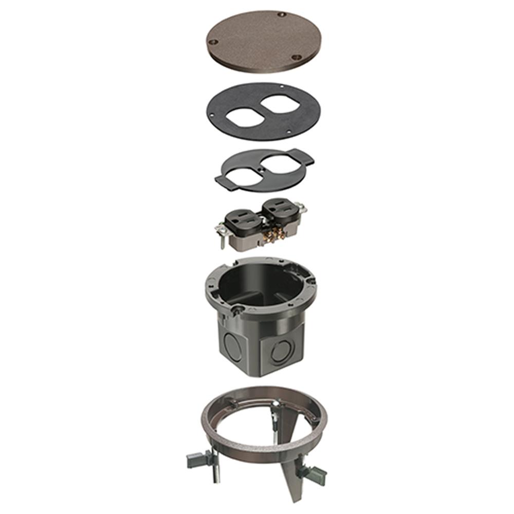 Arlington FLB4360BR Floor Box Outlet Assemblies
