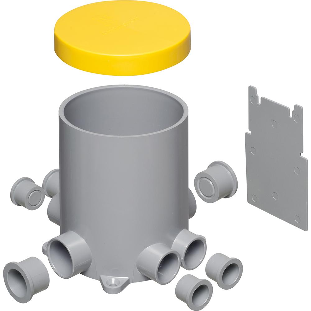 Arlington FLBC4502 Non-Metallic Concrete Floor Box, Plastic, 6.156 in W x 5.95 in D x 6.437 in H