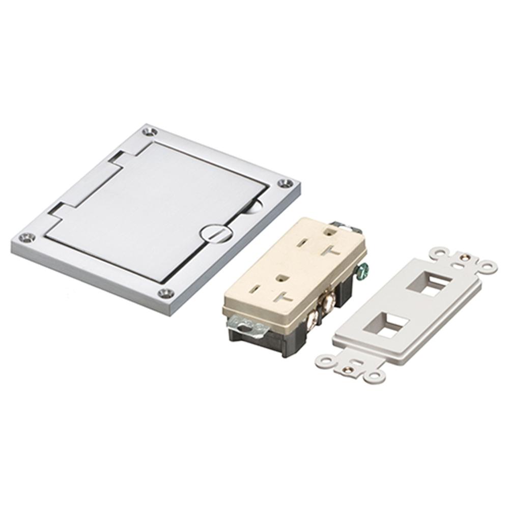 Arlington FLBC8501NL Floor Box Cover Kit, 4.26 in L x 3.26 in W, Nickel