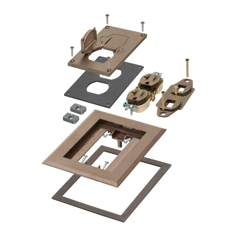 Arlington FLBC8514BR Cover Kit, Flip Lid Cover, Plastic
