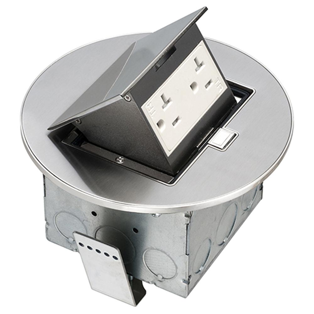 Arlington FLBT4465SS Countertop Box Kit, 1 Gang, Stainless Steel