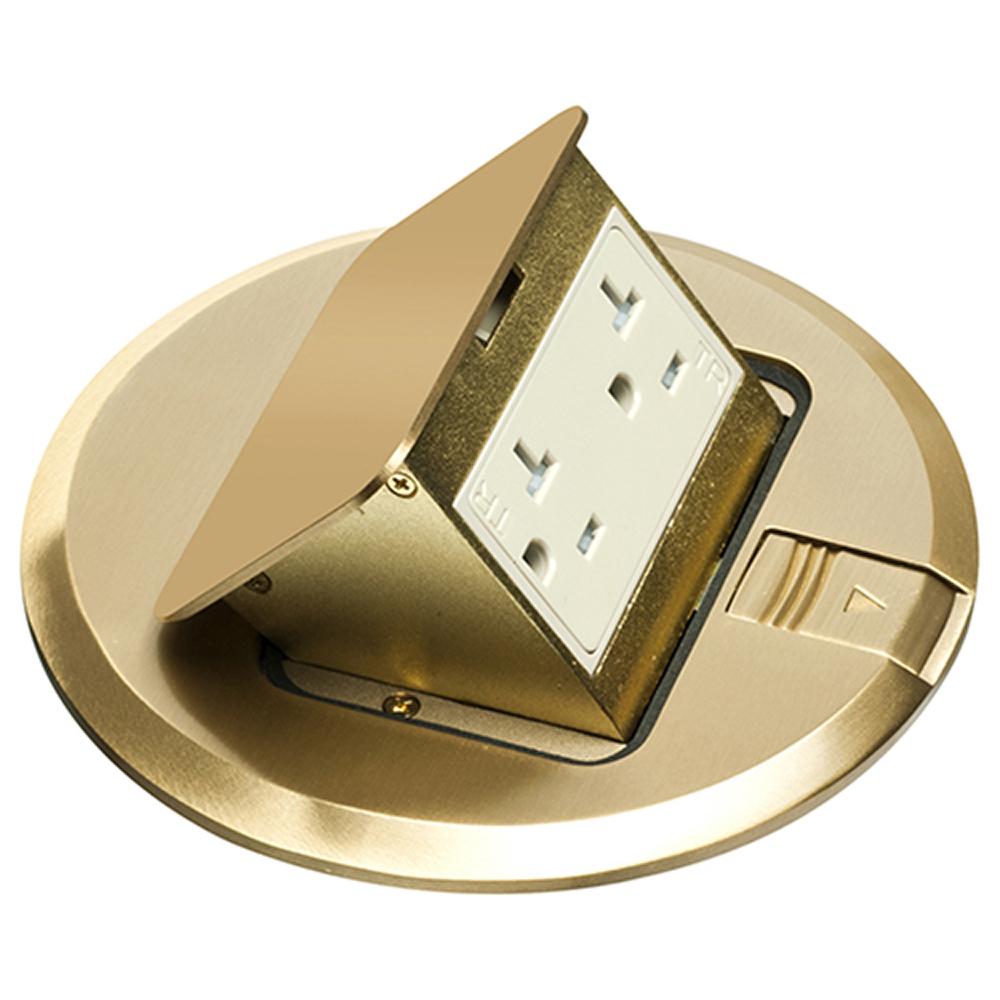 Arlington FLBT6620MB Pop-Up Trapdoor Cover Kit, 5.866 in Dia, Brass