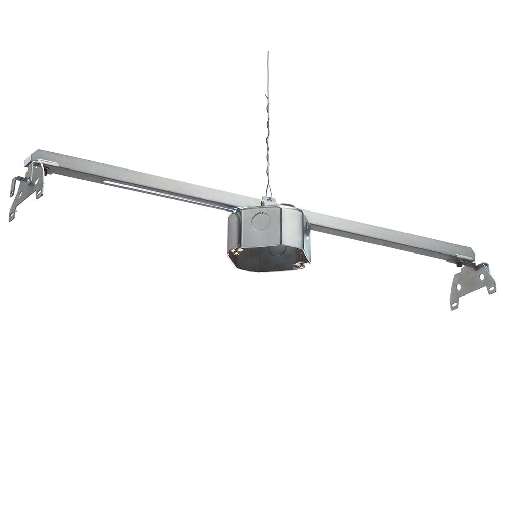 Arlington FS420SCL 1-Piece Fan/Fixture Box Kit With Adjustable Mounting Bar, Steel, 20 cu-in Capacity, 4 Knockouts, 4-1/4 in W x 2 in D