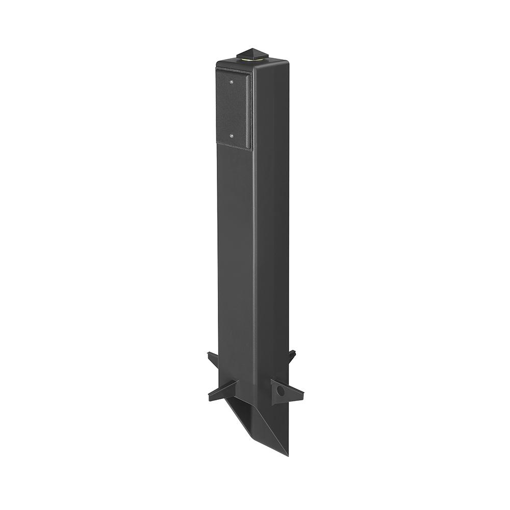 Arlington Gard-N-Post™ GP26B GP Series Low Profile Fixture Support With GP26BGC Grounding Clip, 26 in L x 3.361 in W x 3.361 in H, In-Ground Mount, 2 Outlets, Plastic