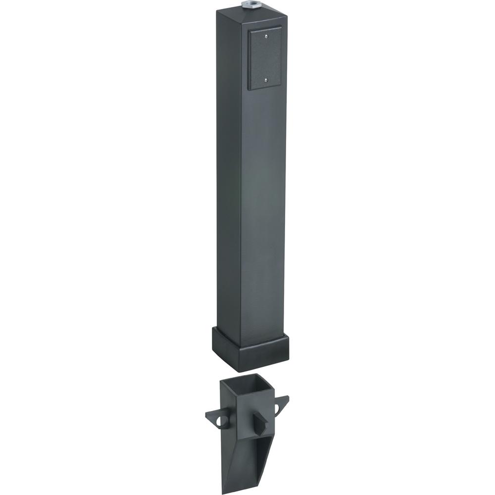 Arlington Gard-N-Post™ GP37B GP Series Fixture Support With GP37BGC Grounding Clip, 37 in L x 4 in W x 4 in H, In-Ground Mount, 2 Outlets, Plastic