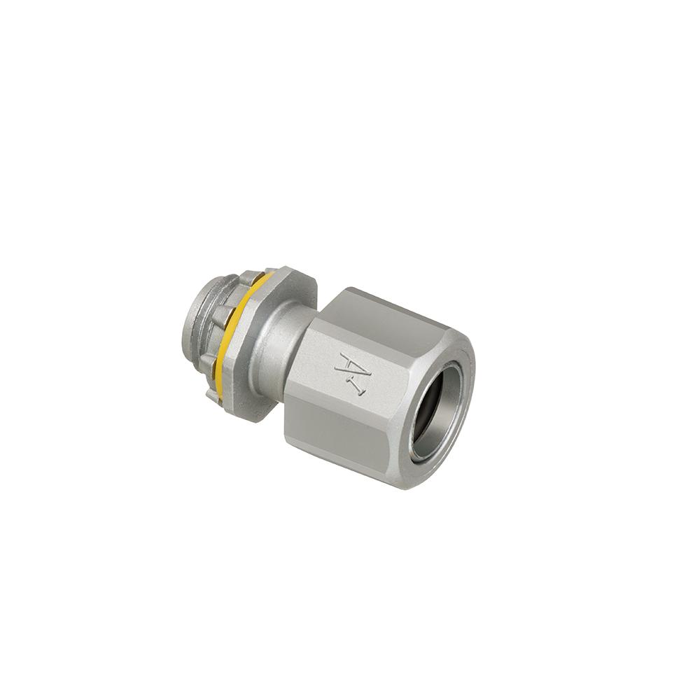 Arlington LTMC50 Heavy Duty Liquidtight Cable Fitting, 1/2 in Trade, 1/2 in Knockout, 0.415 to 0.565 in Cable Openings, Die Cast Zinc, Textured