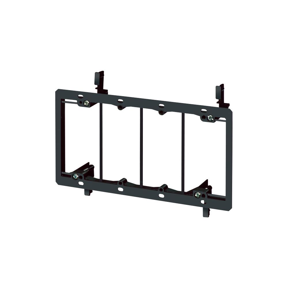 Arlington LV4 LV Series 4-Gang Low Voltage Mounting Bracket, For Use With Cable Management System, Fastened Mount, Plastic