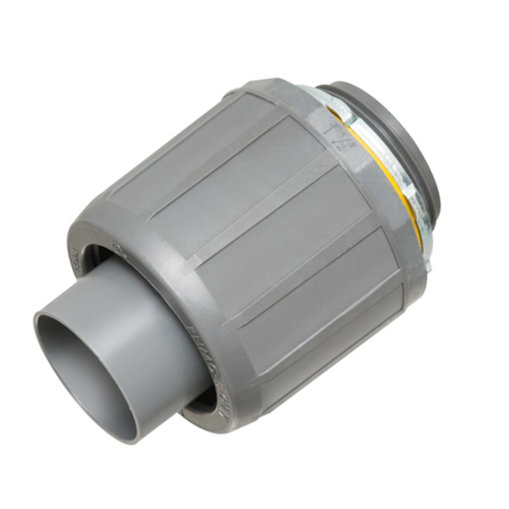 Arlington NMLT15 Push-On Connector, 1-1/2 in Trade, Straight, Plastic