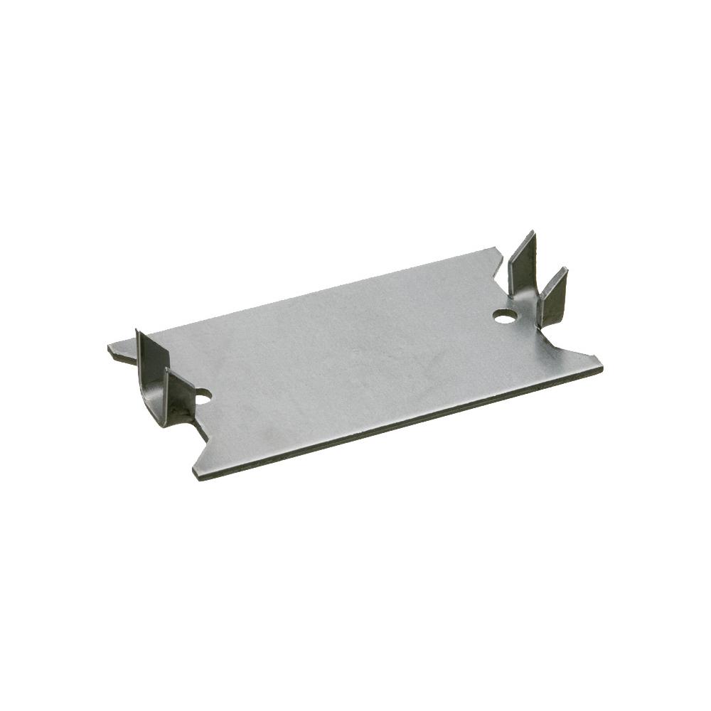 Arlington SP100 Flat Safety Plate, 1-1/2 in L x 2-3/4 in W, Steel, Silver