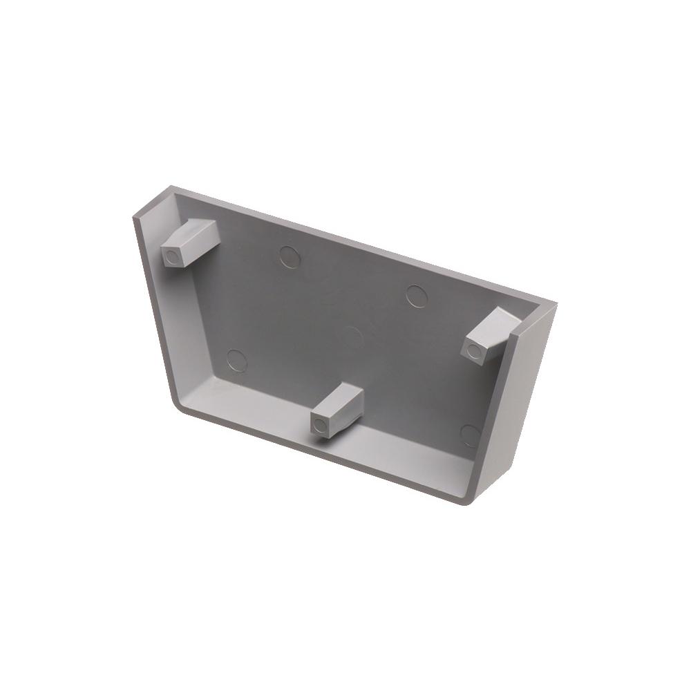 Arlington T23E End Cap, For Use With T205 Wire Tray, Plastic, Gray