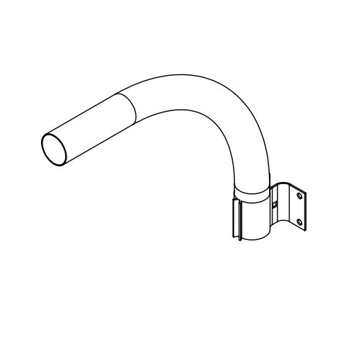 Atlas® 21DDA Mounting Arm, For Use With Dusk to Dawn Fixture, 1-5/8 in Dia Arm, Aluminum