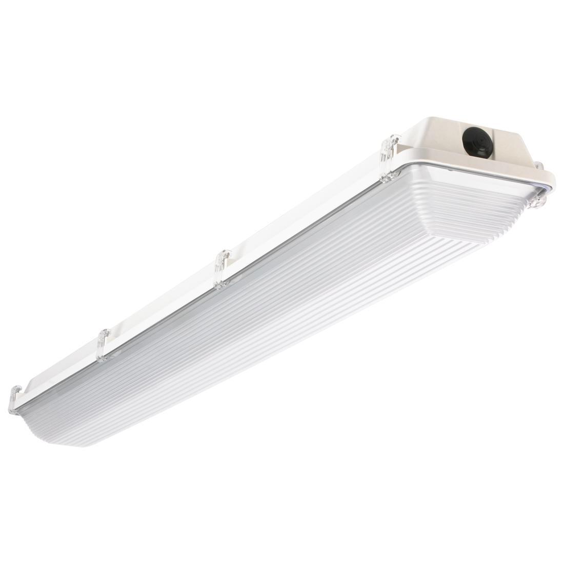 Atlas® ILW48LED4D Vaporproof Light Fixture With Glare-Free Lens, 120 to 277 V AC