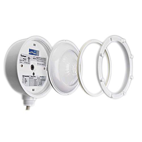 Atlas® MS360WL Motion Sensor, For Use With LED and Fluorescent Industrial Lighting, -40 to 158 deg F, Up to 68 ft Dia Sensing Range, 120/277/347 V AC, 50/60 Hz, 360 deg, Line Black/Load Red/Neutral White Wire Designation, Plastic, White