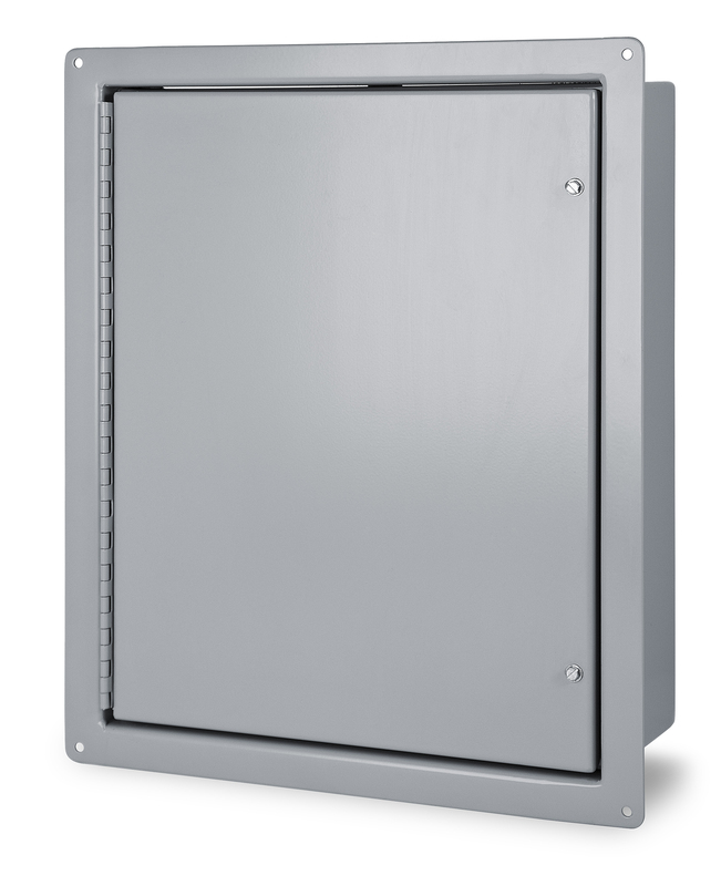 Austin Electrical Enclosures AB-20166FN Flush Mount Enclosure, 20 in h x 16 in w x 6 in d, Screw cover, NEMA 12 nema rating, Steel