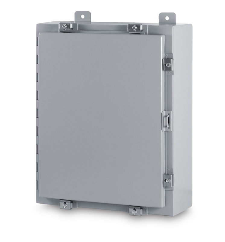 Austin Electrical Enclosures AB-30308NF Single Door Enclosure, 30 in h x 30 in w x 8 in d, Continuous Hinged/Gasketed/Padlockable/HASP cover, NEMA 4 nema rating, Steel