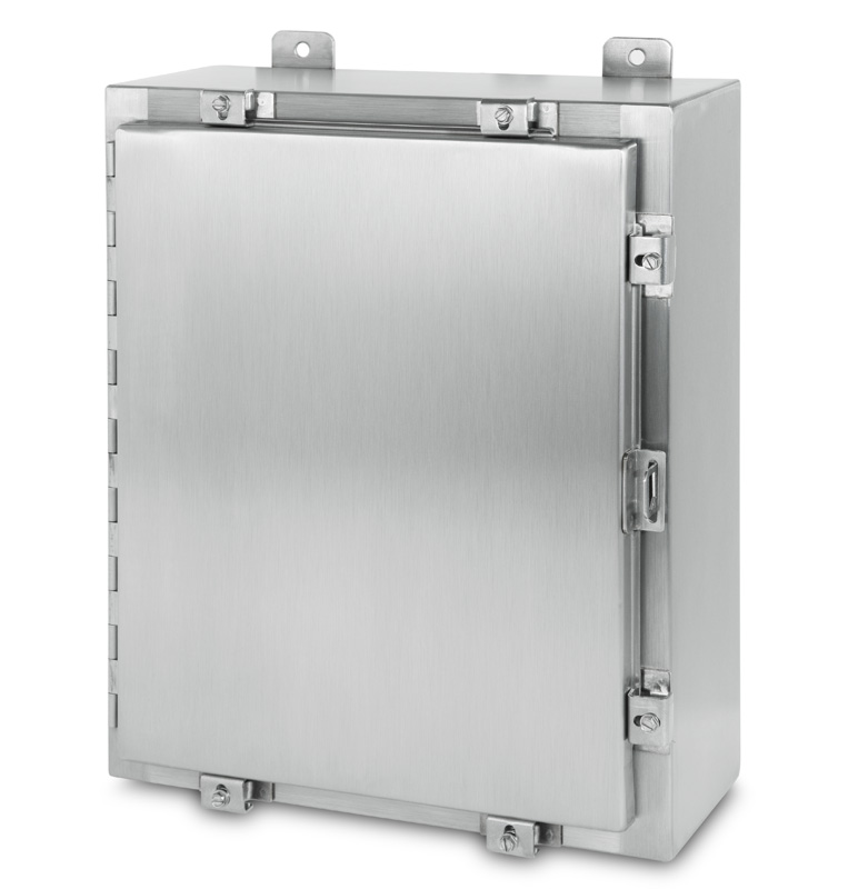 Austin Electrical Enclosures AB-36308NFX Stainless Steel Enclosure, 36 in h x 30 in w x 8 in d, Continuous Hinged/Gasketed/Padlockable/HASP cover, NEMA 4X nema rating, 316 Stainless Steel
