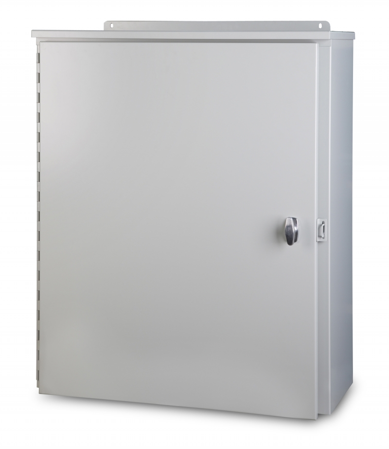 Austin Electrical Enclosures AB-242410WL Large Cabinets, 24 in h x 24 in w x 10 in d, Continuous Hinged/Handle cover, NEMA 3R nema rating, Galvanized Steel