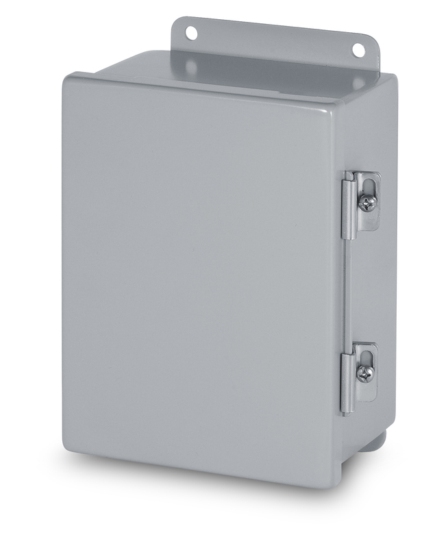 Austin Electrical Enclosures AB-664JH Hinge Boxes, 6 in h x 6 in w x 4 in d, Screw Clamp cover, NEMA 12/NEMA 13 nema rating, Steel