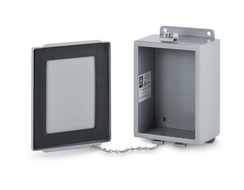 Austin Electrical Enclosures AB-643JL Lift -Off Hinge Boxes, 6 in h x 4 in w x 3 in d, Screw cover, NEMA 12 nema rating, Steel