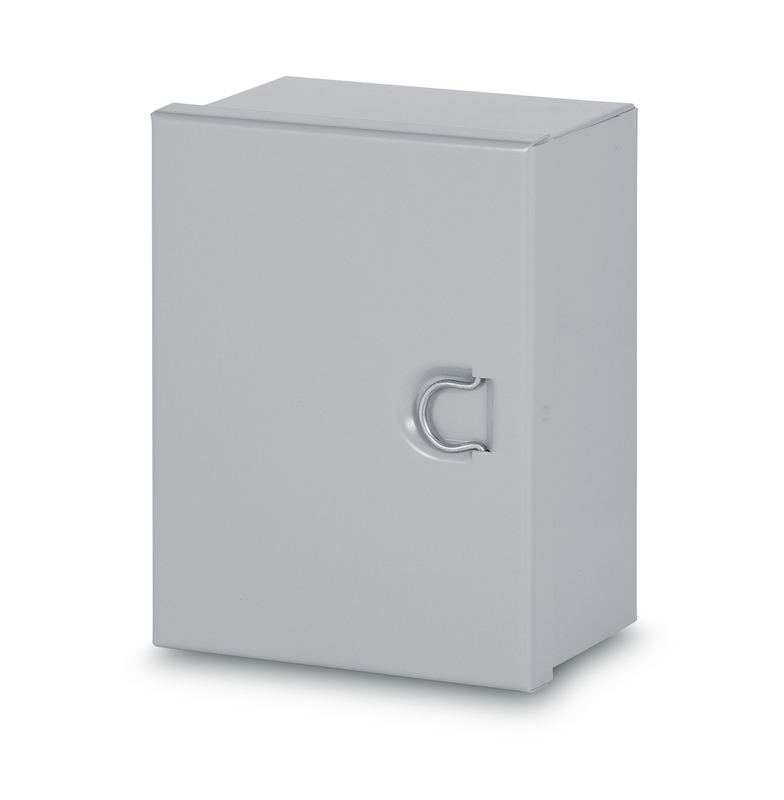 Austin Electrical Enclosures AB-664HC Hinged Cover Boxes, 6 in h x 6 in w x 4 in d, Hinged/Recessed/Ring cover, NEMA 1 nema rating, Galvanized Steel