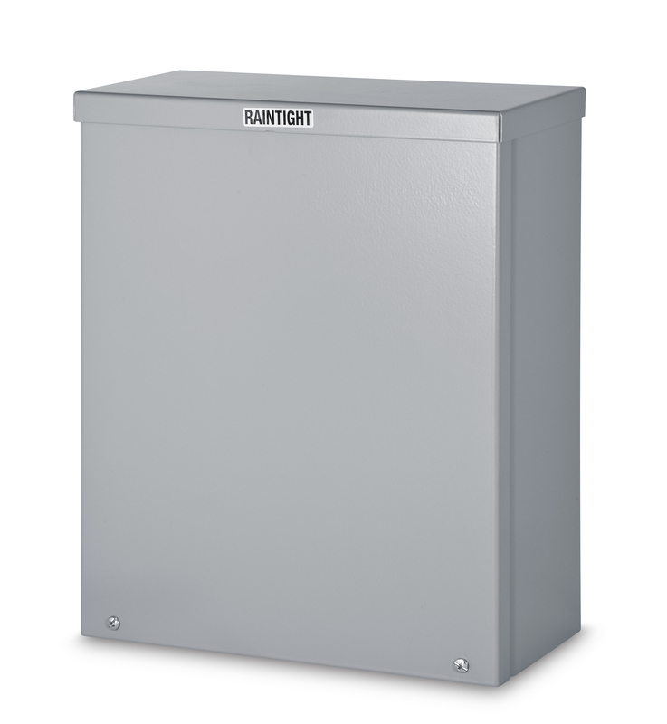 Austin Electrical Enclosures AB-242410RB Rainproof Boxes, 24 in h x 24 in w x 10 in d, Screw cover, NEMA 3R nema rating, Galvanized Steel