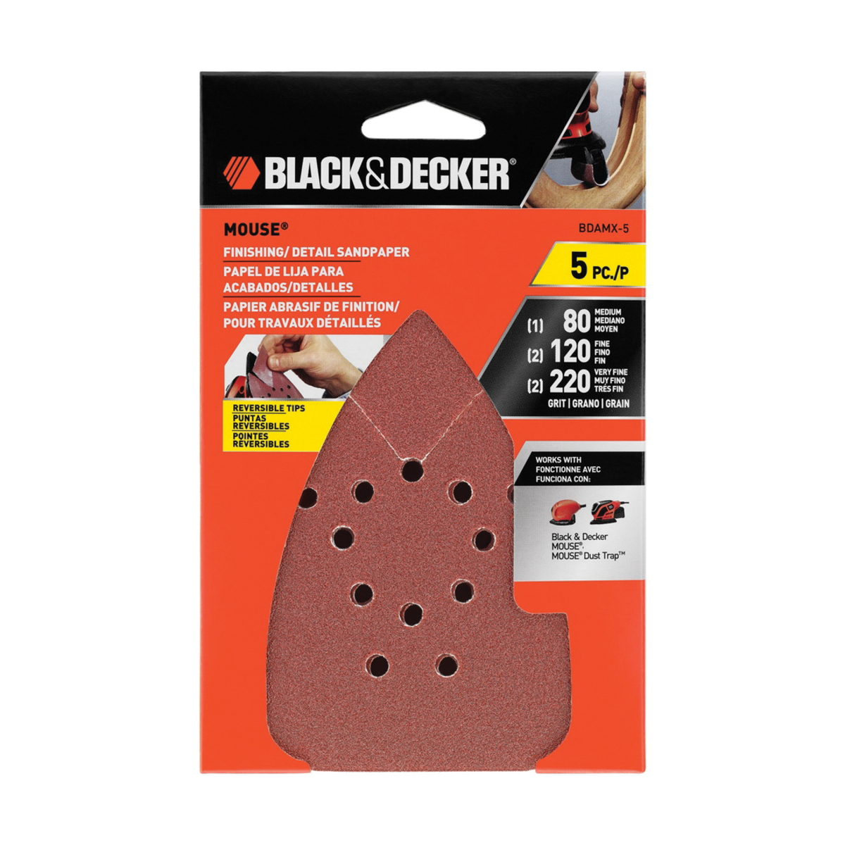 Black+Decker® BDAMX-5 Coated Abrasive Sheets