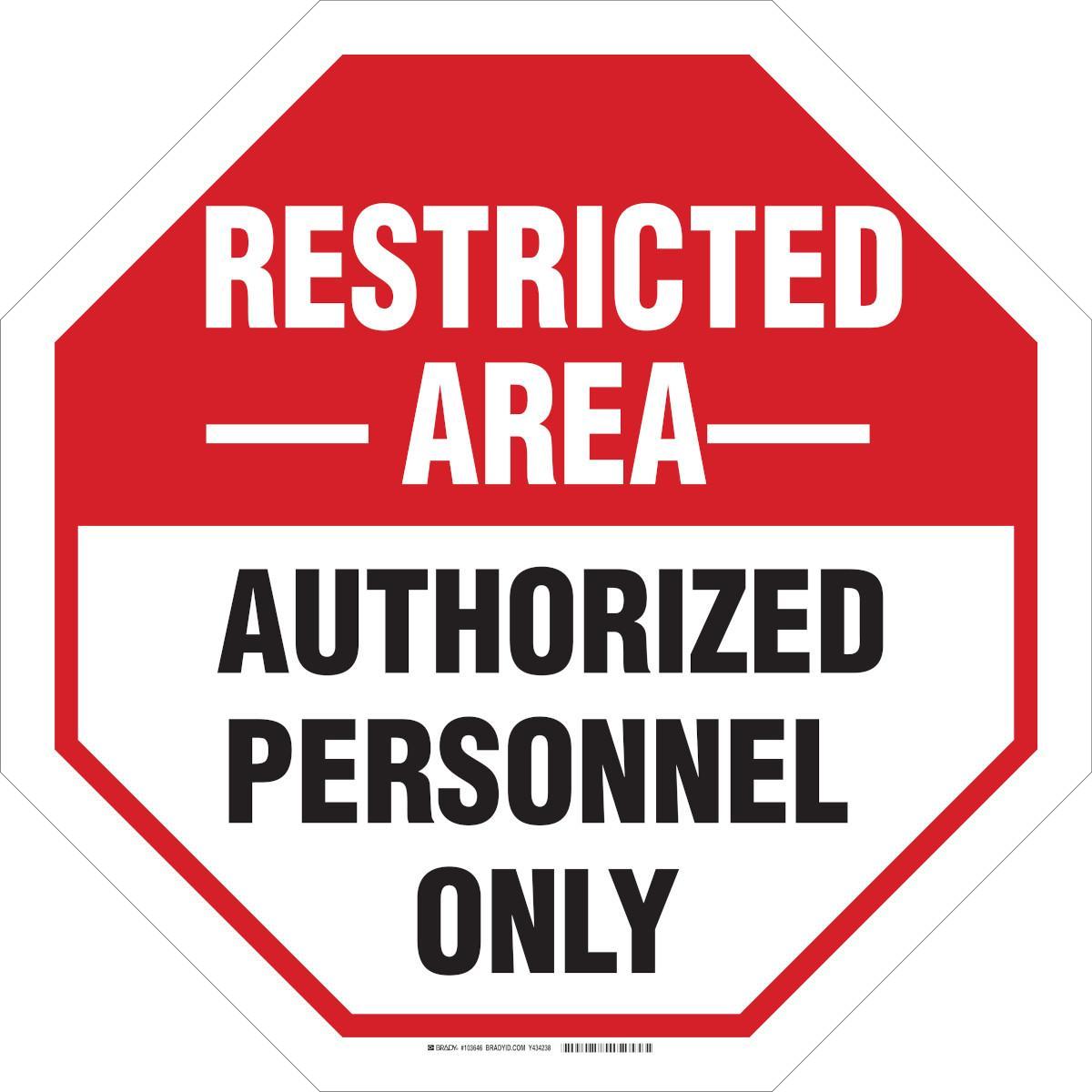 Brady® 103646 Access & Security Signs