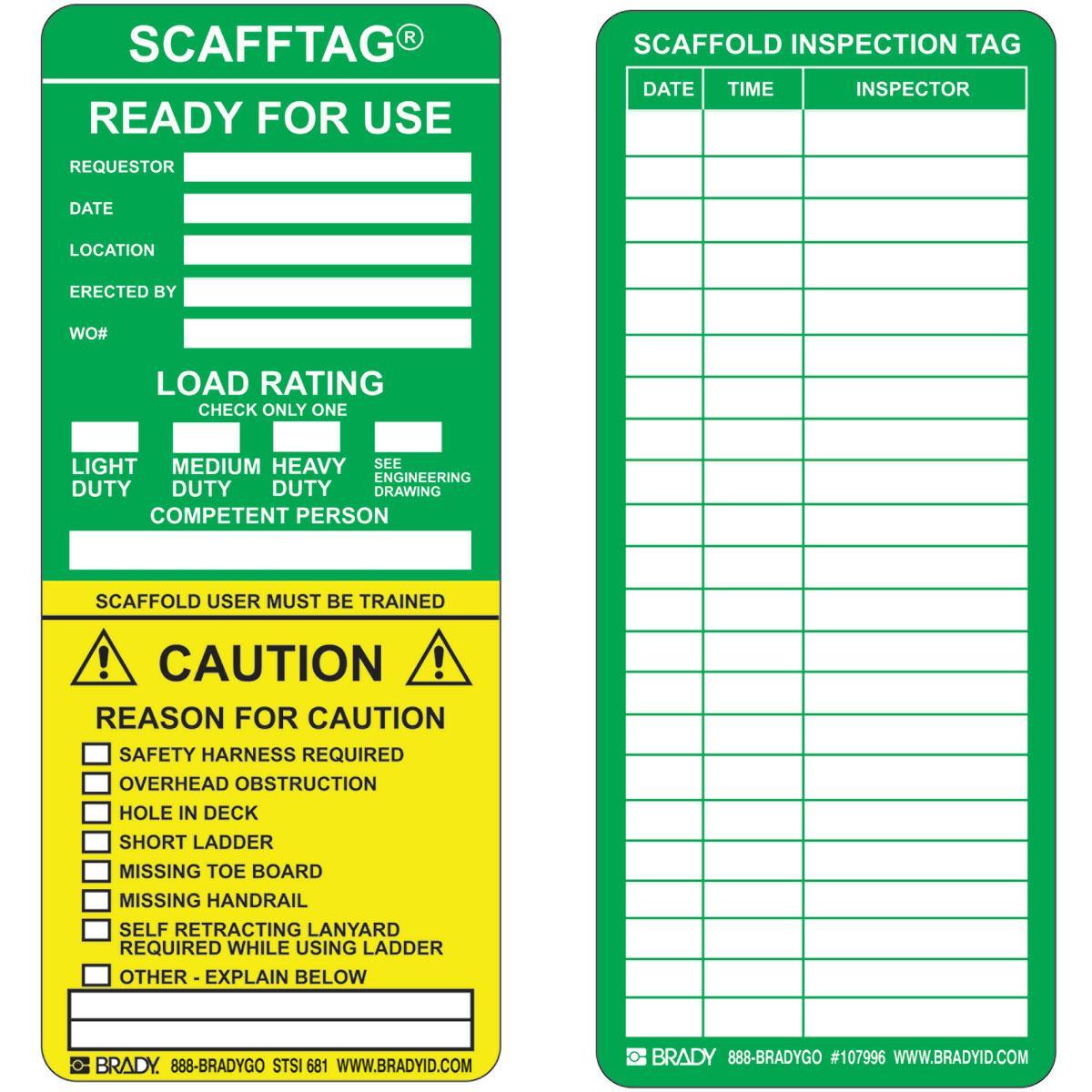Brady® SCAF-STSI 681 Safety & Facility Tags