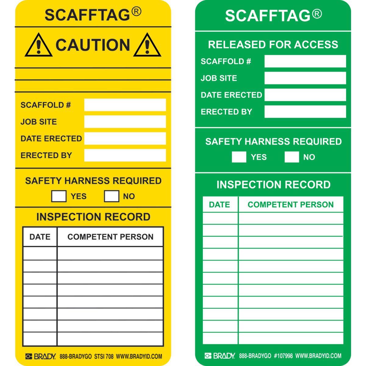 Brady® SCAF-STSI 708 Safety & Facility Tags