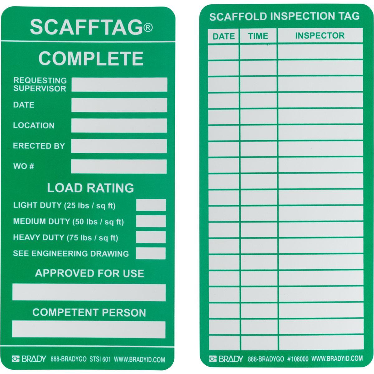Brady® SCAF-STSI 601 Safety & Facility Tags