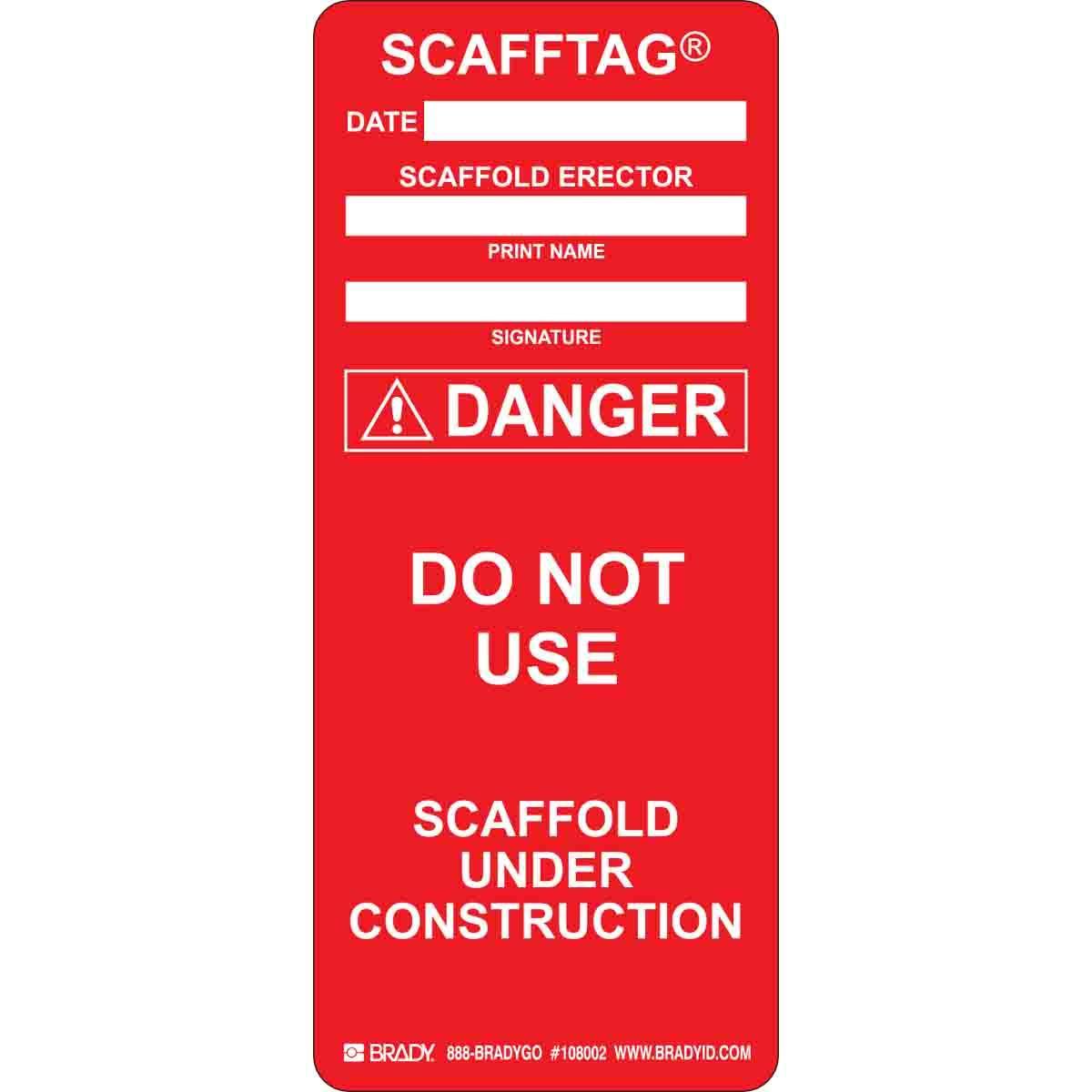 Brady® SCAF-STSI 629 Safety & Facility Tags